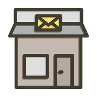 Post Office Vector Thick Line Filled Colors Icon For Personal And Commercial Use.