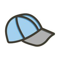 gorra vector grueso línea lleno colores icono para personal y comercial usar.