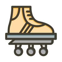 Rollerskate Vector Thick Line Filled Colors Icon For Personal And Commercial Use.