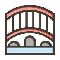 Bridge Vector Thick Line Filled Colors Icon For Personal And Commercial Use.