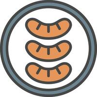 Sausage Vector Icon Design