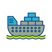 Cargo Ship Vector Icon