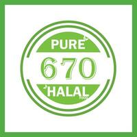 design with halal leaf design 670 vector