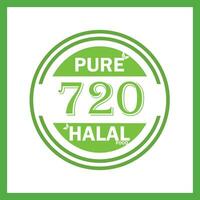 diseño con halal hoja diseño 720 vector