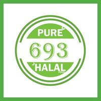 diseño con halal hoja diseño 693 vector