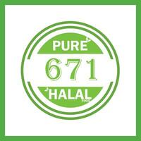 diseño con halal hoja diseño 671 vector