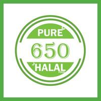 diseño con halal hoja diseño 650 vector