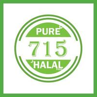 design with halal leaf design 715 vector
