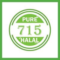 design with halal leaf design 715 vector