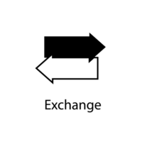 Exchange arrow icon, reverse swap switch flip. Exchange data symbol icon. png