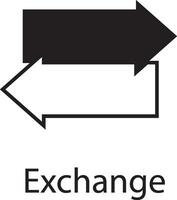 Exchange arrow icon, reverse swap vector switch flip. Exchange data symbol icon.