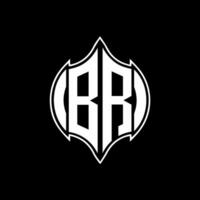 BR letter logo. BR creative monogram initials letter logo concept. BR Unique modern flat abstract vector letter logo design.