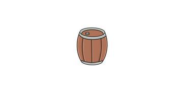 animação formulários uma de madeira barril ícone video