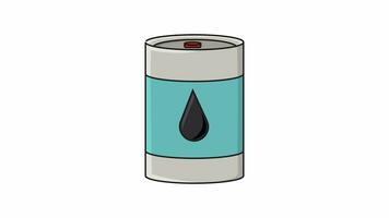 Animation forms an oil barrel icon video