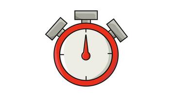 The animation forms a stop watch icon video