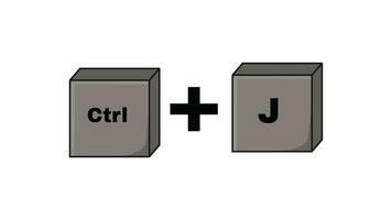 animato video le forme il ctrl chiave e il j chiave