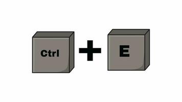 animated video forms the CTRL key and the E key