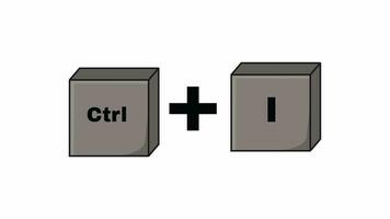 geanimeerd video vormen de ctrl knop en de ik knop