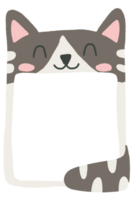 Remarque carte avec une mignonne chat rectangulaire png