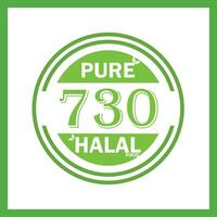 diseño con halal hoja diseño 730 vector