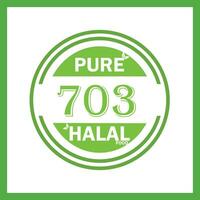 design with halal leaf design 703 vector