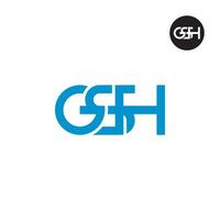 letra gsh monograma logo diseño vector