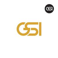 Letter GSI Monogram Logo Design vector