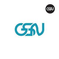 letra gsn monograma logo diseño vector