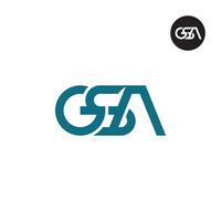 Letter GSA Monogram Logo Design vector