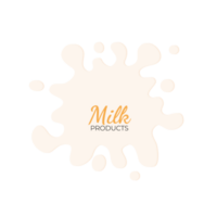 Milk Splashing Isolated. Milk splatter logo template deisgn for business. Yogurt milk pouring png