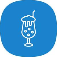 Milkshake Vector Icon Design