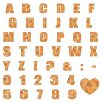 alfabeto madera de madera textura png