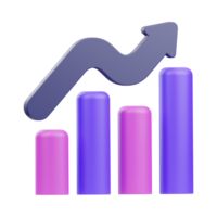 3D design in statistic, arrow, up, soaring, currency, datum, increase, improvement, analyzing, economy, and financial. png