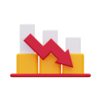 3d design nel statistica, freccia, su, impennata, moneta, dato, aumento, miglioramento, analizzando, economia, e finanziario. png