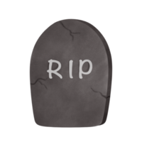 Cartoon drawing of Halloween grave png