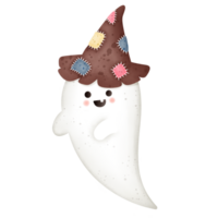 Baby ghost wearing a brown old hat png