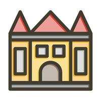 Guest House Vector Thick Line Filled Colors Icon For Personal And Commercial Use.