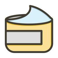 Cream Vector Thick Line Filled Colors Icon For Personal And Commercial Use.