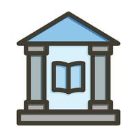 Library Vector Thick Line Filled Colors Icon For Personal And Commercial Use.