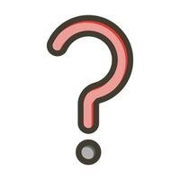 Question Vector Thick Line Filled Colors Icon For Personal And Commercial Use.