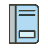 Notebook Vector Thick Line Filled Colors Icon For Personal And Commercial Use.