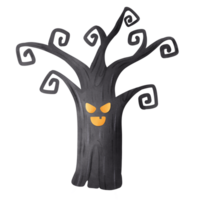 árvore assustadora de halloween png