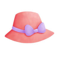 Hat with purple ribbon png