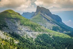 Pyrenees mountains landscape in summer. Huesca, Agaron photo