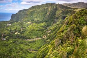 Landscape of the island of Flores. Azores, Portugal photo