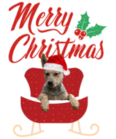 Hund Rassen fröhlich Weihnachten Design zum das Urlaub Jahreszeit. Weihnachten Hund T-Shirt Design. komisch Hund. png