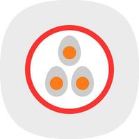 Boiled Egg Vector Icon Design