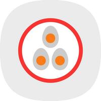 Boiled Egg Vector Icon Design