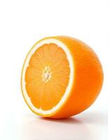 orange slice, clipping path, isolated on white background full depth of field, ai generated photo