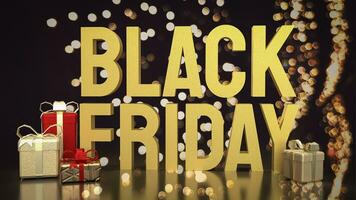 The Black Friday  for Holiday or celebrity and marketing concept 3d rendering photo